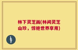 林下灵芝画(林间灵芝山珍，惊艳世界享用)