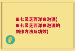 田七灵芝西洋参泡酒(田七灵芝西洋参泡酒的制作方法及功效)