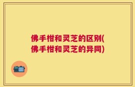 佛手柑和灵芝的区别(佛手柑和灵芝的异同)