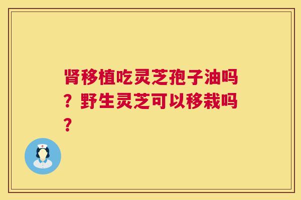 移植吃灵芝孢子油吗？野生灵芝可以移栽吗？