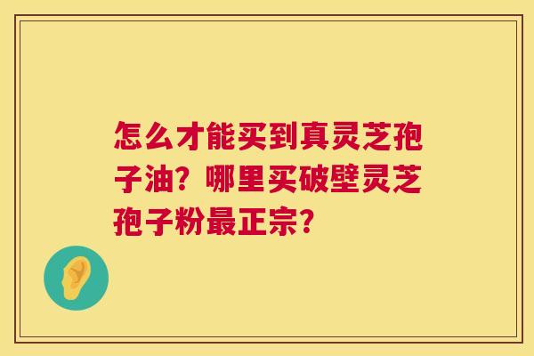 怎么才能买到真灵芝孢子油?哪里买破壁灵芝孢子粉正宗? 怎么才能买到真灵芝孢子油?哪里买破壁灵芝孢子粉正宗?