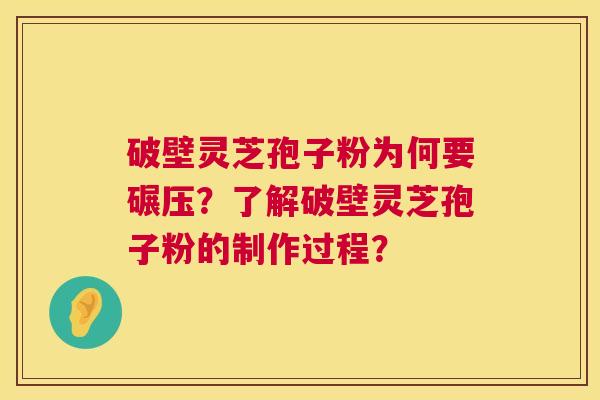破壁灵芝孢子粉为何要碾压?了解破壁灵芝孢子粉的制作过程? 破壁灵芝孢子粉为何要碾压?了解破壁灵芝孢子粉的制作过程?