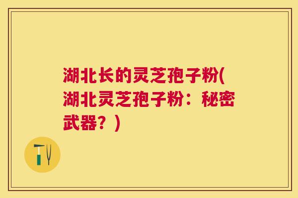 湖北长的灵芝孢子粉(湖北灵芝孢子粉:秘密武器?) 湖北长的灵芝孢子粉(湖北灵芝孢子粉:秘密武器?)