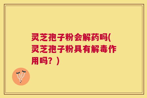 灵芝孢子粉会解药吗(灵芝孢子粉具有作用吗？)