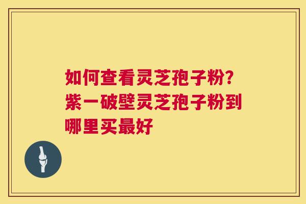 如何查看灵芝孢子粉？紫一破壁灵芝孢子粉到哪里买好