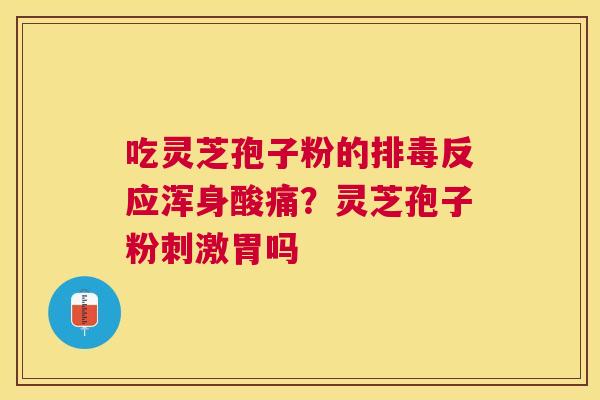 吃灵芝孢子粉的反应浑身酸痛?灵芝孢子粉刺激胃吗 吃灵芝孢子粉的反应浑身酸痛?灵芝孢子粉刺激胃吗