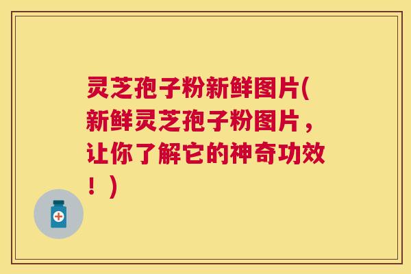 灵芝孢子粉新鲜图片(新鲜灵芝孢子粉图片,让你了解它的神奇功效!) 灵芝孢子粉新鲜图片(新鲜灵芝孢子粉图片,让你了解它的神奇功效!)
