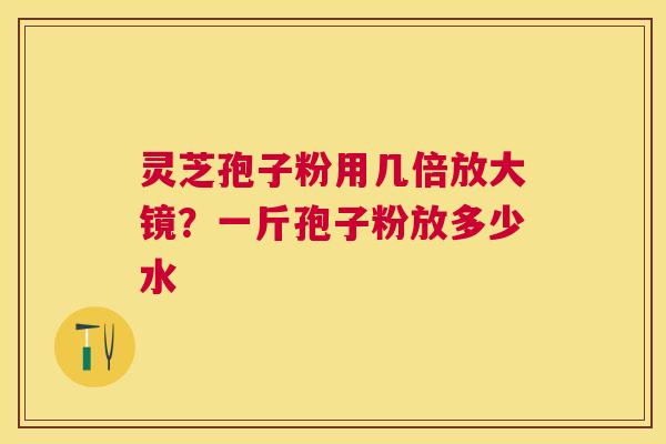 灵芝孢子粉用几倍放大镜?一斤孢子粉放多少水 灵芝孢子粉用几倍放大镜?一斤孢子粉放多少水