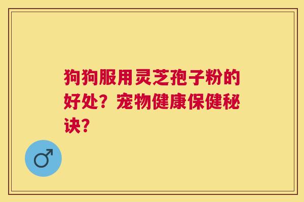 狗狗服用灵芝孢子粉的好处?宠物健康保健秘诀? 狗狗服用灵芝孢子粉的好处?宠物健康保健秘诀?