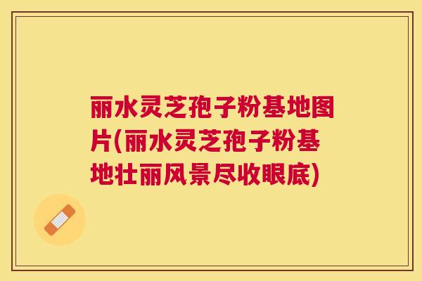 丽水灵芝孢子粉基地图片(丽水灵芝孢子粉基地壮丽风景尽收眼底)