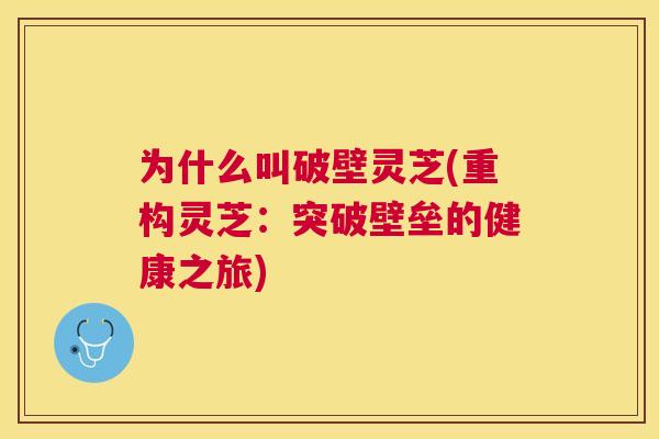为什么叫破壁灵芝(重构灵芝:突破壁垒的健康之旅) 为什么叫破壁灵芝(重构灵芝:突破壁垒的健康之旅)