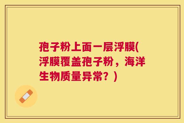 孢子粉上面一层浮膜(浮膜覆盖孢子粉，海洋生物质量异常？)