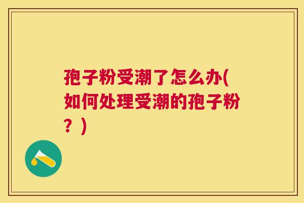 孢子粉受潮了怎么办(如何处理受潮的孢子粉？)