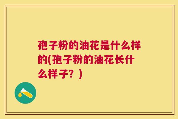孢子粉的油花是什么样的(孢子粉的油花长什么样子?) 孢子粉的油花是什么样的(孢子粉的油花长什么样子?)