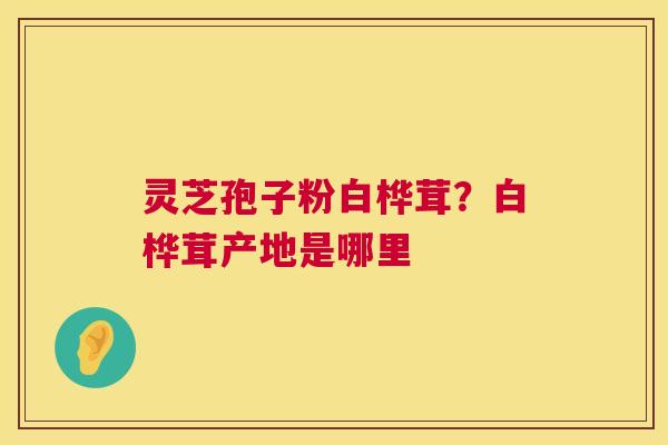 灵芝孢子粉白桦茸？白桦茸产地是哪里