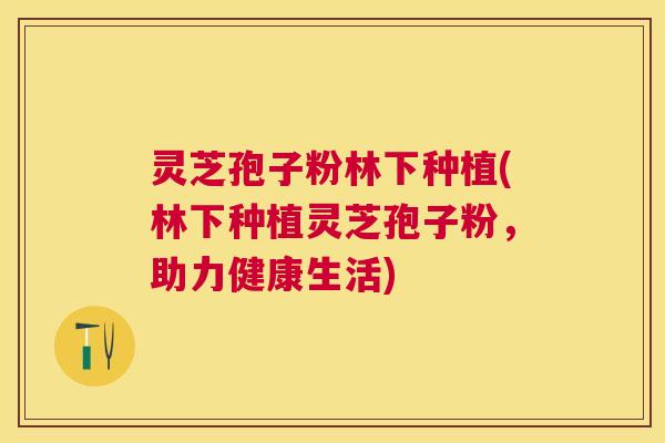 灵芝孢子粉林下种植(林下种植灵芝孢子粉，助力健康生活)