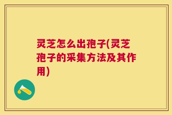 灵芝怎么出孢子(灵芝孢子的采集方法及其作用) 灵芝怎么出孢子(灵芝孢子的采集方法及其作用)