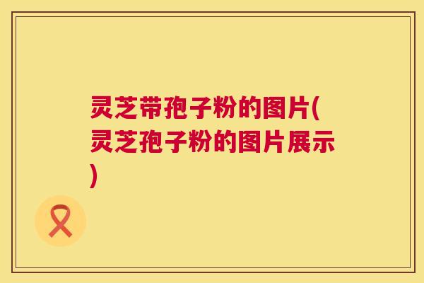灵芝带孢子粉的图片(灵芝孢子粉的图片展示)