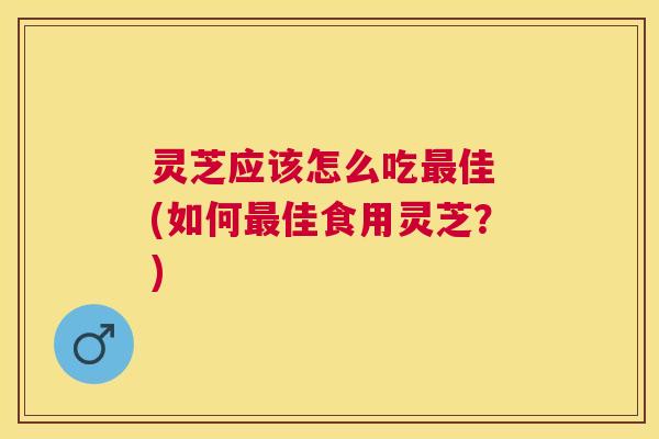 灵芝应该怎么吃佳 (如何佳食用灵芝？)