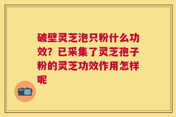 破壁灵芝泡只粉什么功效?已采集了灵芝孢子粉的灵芝功效作用怎样呢 破壁灵芝泡只粉什么功效?已采集了灵芝孢子粉的灵芝功效作用怎样呢