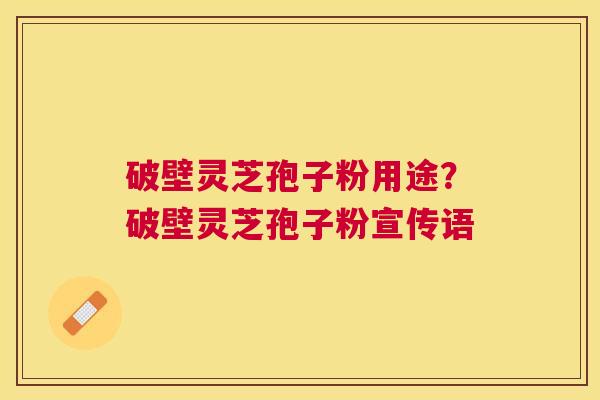 破壁灵芝孢子粉用途?破壁灵芝孢子粉宣传语 破壁灵芝孢子粉用途?破壁灵芝孢子粉宣传语