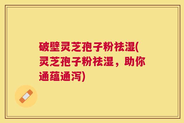 破壁灵芝孢子粉祛湿(灵芝孢子粉祛湿，助你通蕴通泻)