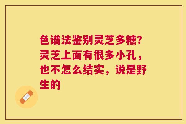 色谱法鉴别灵芝多糖？灵芝上面有很多小孔，也不怎么结实，说是野生的