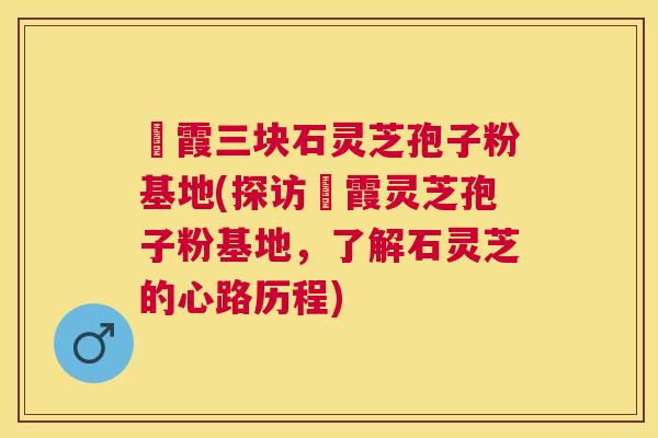 苳霞三块石灵芝孢子粉基地(探访苳霞灵芝孢子粉基地，了解石灵芝的心路历程)