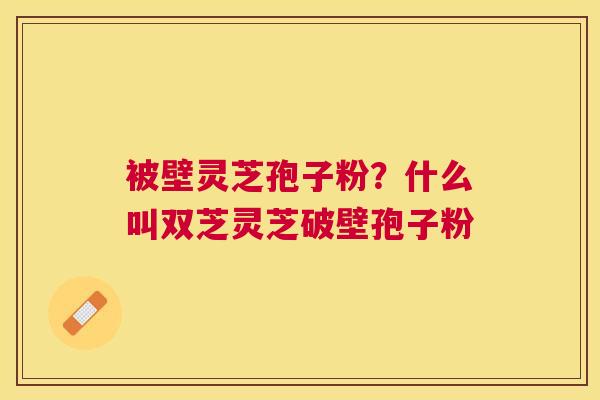 被壁灵芝孢子粉？什么叫双芝灵芝破壁孢子粉