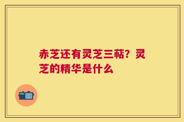赤芝还有灵芝三萜？灵芝的精华是什么
