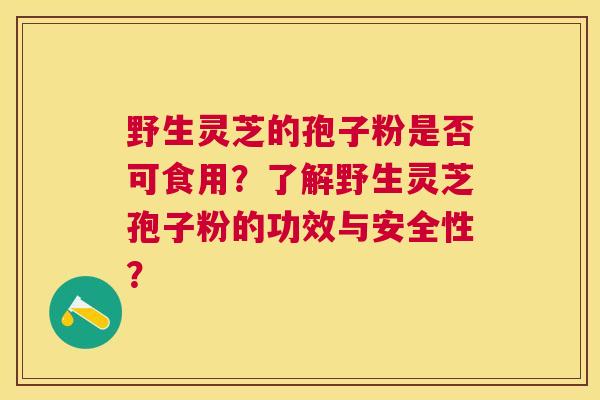 野生灵芝的孢子粉是否可食用?了解野生灵芝孢子粉的功效与安全性? 野生灵芝的孢子粉是否可食用?了解野生灵芝孢子粉的功效与安全性?