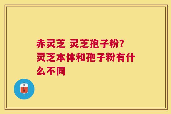 赤灵芝 灵芝孢子粉？灵芝本体和孢子粉有什么不同