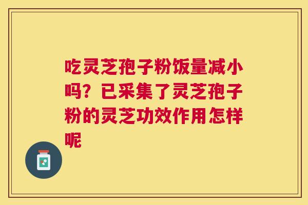 吃灵芝孢子粉饭量减小吗?已采集了灵芝孢子粉的灵芝功效作用怎样呢 吃灵芝孢子粉饭量减小吗?已采集了灵芝孢子粉的灵芝功效作用怎样呢