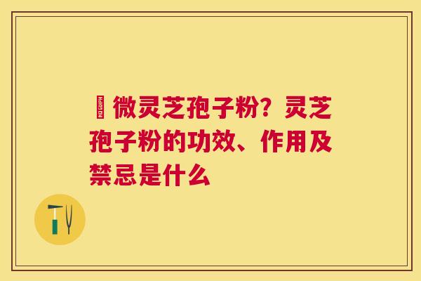 粵微灵芝孢子粉？灵芝孢子粉的功效、作用及禁忌是什么