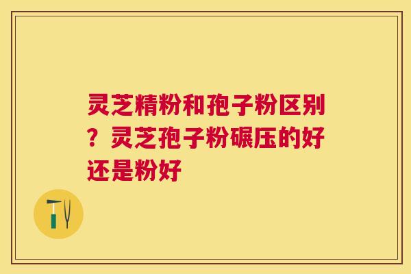 灵芝精粉和孢子粉区别？灵芝孢子粉碾压的好还是粉好