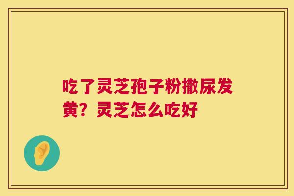 吃了灵芝孢子粉撒尿发黄?灵芝怎么吃好 吃了灵芝孢子粉撒尿发黄?灵芝怎么吃好