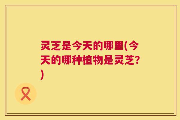 灵芝是今天的哪里(今天的哪种植物是灵芝?) 灵芝是今天的哪里(今天的哪种植物是灵芝?)