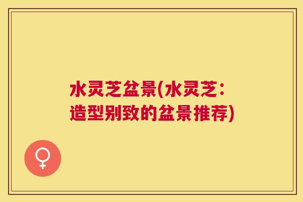 水灵芝盆景(水灵芝:造型别致的盆景推荐) 水灵芝盆景(水灵芝:造型别致的盆景推荐)