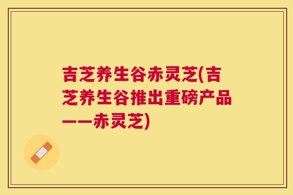 吉芝养生谷赤灵芝(吉芝养生谷推出重磅产品——赤灵芝)