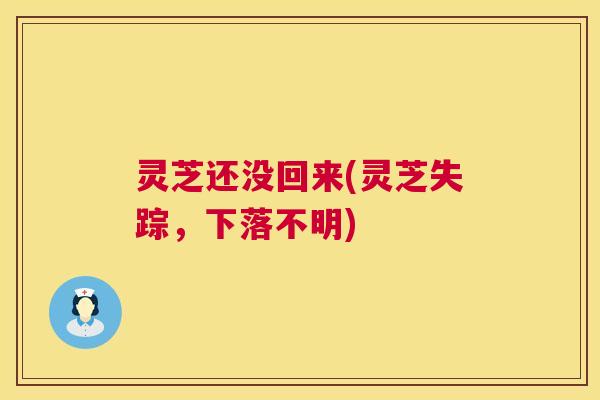 灵芝还没回来(灵芝失踪,下落不明) 灵芝还没回来(灵芝失踪,下落不明)