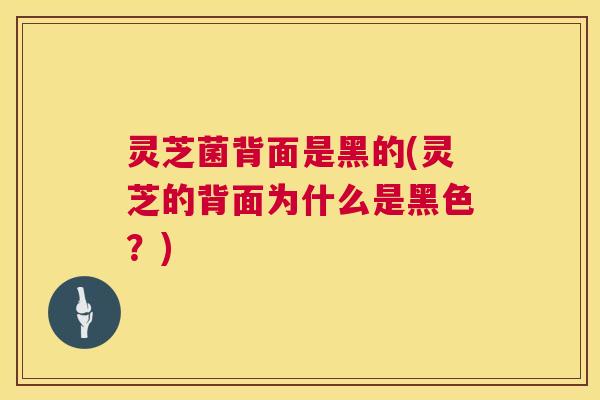 灵芝菌背面是黑的(灵芝的背面为什么是黑色?) 灵芝菌背面是黑的(灵芝的背面为什么是黑色?)