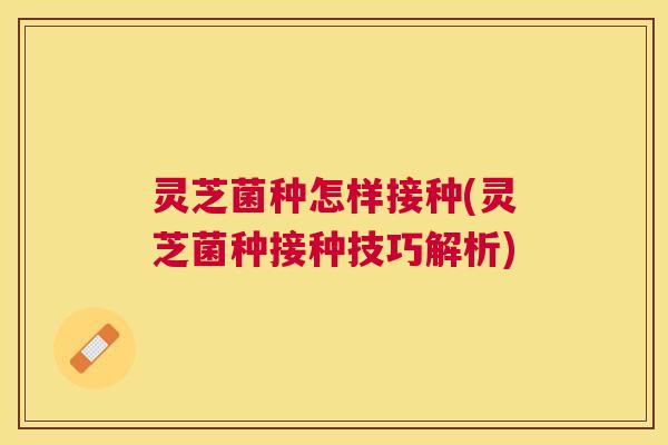 灵芝菌种怎样接种(灵芝菌种接种技巧解析)
