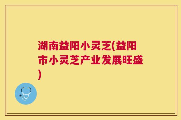 湖南益阳小灵芝(益阳市小灵芝产业发展旺盛)