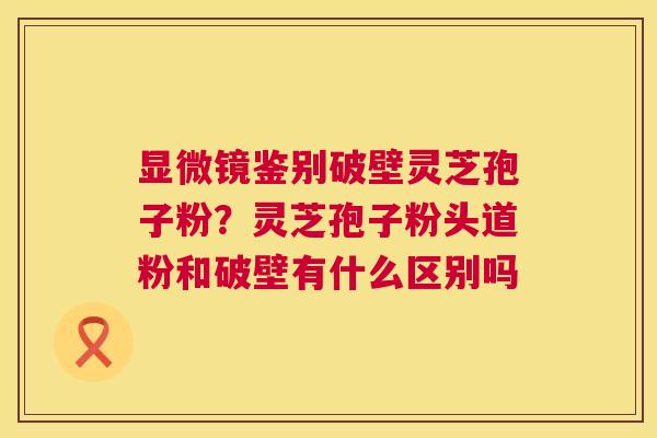 显微镜鉴别破壁灵芝孢子粉?灵芝孢子粉头道粉和破壁有什么区别吗 显微镜鉴别破壁灵芝孢子粉?灵芝孢子粉头道粉和破壁有什么区别吗