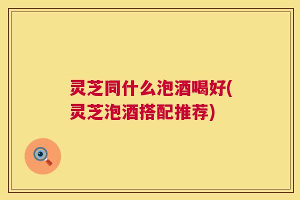 灵芝同什么泡酒喝好(灵芝泡酒搭配推荐)