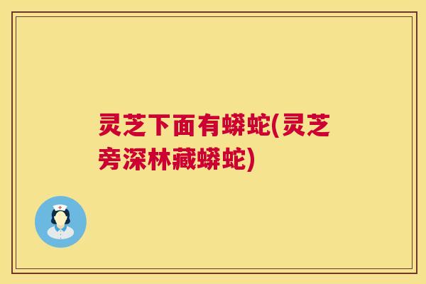 灵芝下面有蟒蛇(灵芝旁深林藏蟒蛇) 灵芝下面有蟒蛇(灵芝旁深林藏蟒蛇)