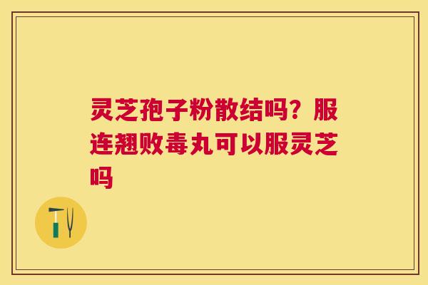 灵芝孢子粉散结吗?服连翘败毒丸可以服灵芝吗 灵芝孢子粉散结吗?服连翘败毒丸可以服灵芝吗