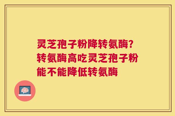 灵芝孢子粉降转氨酶?转氨酶高吃灵芝孢子粉能不能降低转氨酶 灵芝孢子粉降转氨酶?转氨酶高吃灵芝孢子粉能不能降低转氨酶