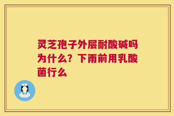 灵芝孢子外层耐酸碱吗为什么？下雨前用乳酸菌行么