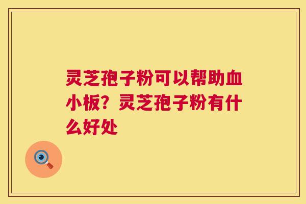 灵芝孢子粉可以帮助？灵芝孢子粉有什么好处